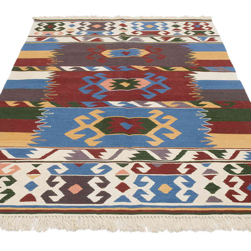New Handwoven Turkish Kilim Rug - 4'  x 5' 10" (48" x 70") - K0070250