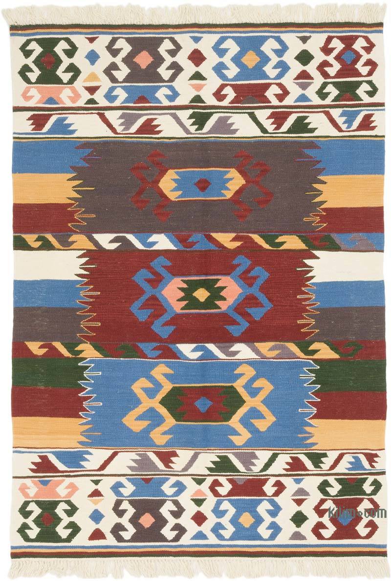 New Handwoven Turkish Kilim Rug - 4'  x 5' 10" (48" x 70") - K0070250