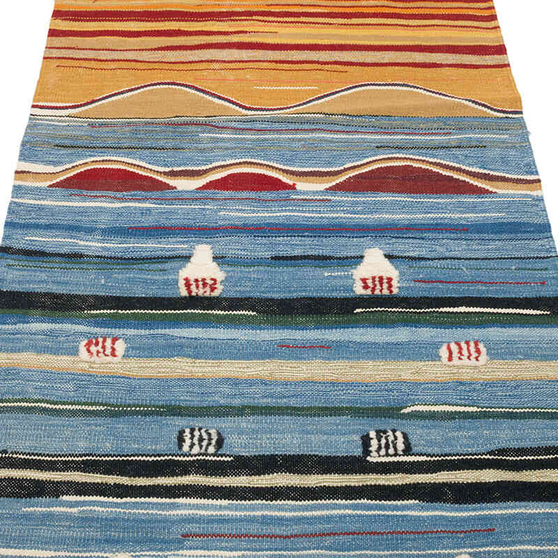 New Handwoven Turkish Kilim Rug - 3' 1" x 4' 11" (37" x 59") - K0070254