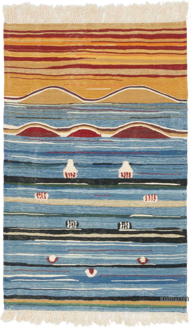 New Handwoven Turkish Kilim Rug - 3' 1" x 4' 11" (37" x 59") - K0070254