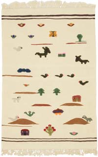 New Handwoven Turkish Kilim Rug - 3' 5" x 5' 1" (41" x 61")
