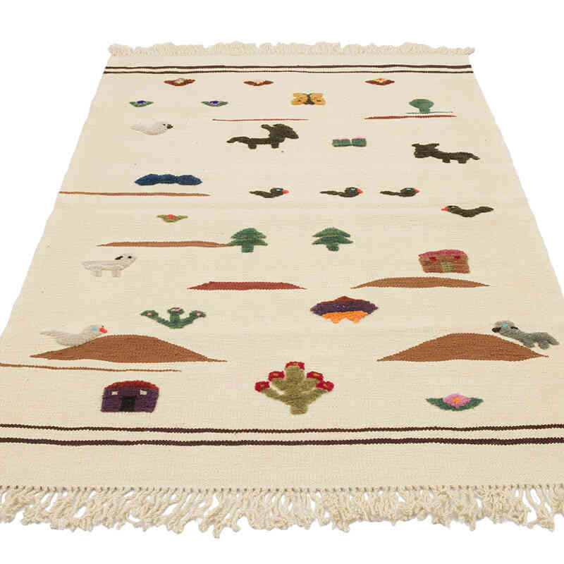 Yeni Kök Boya El Dokuma Kilim - 104 cm x 154 cm - K0070256