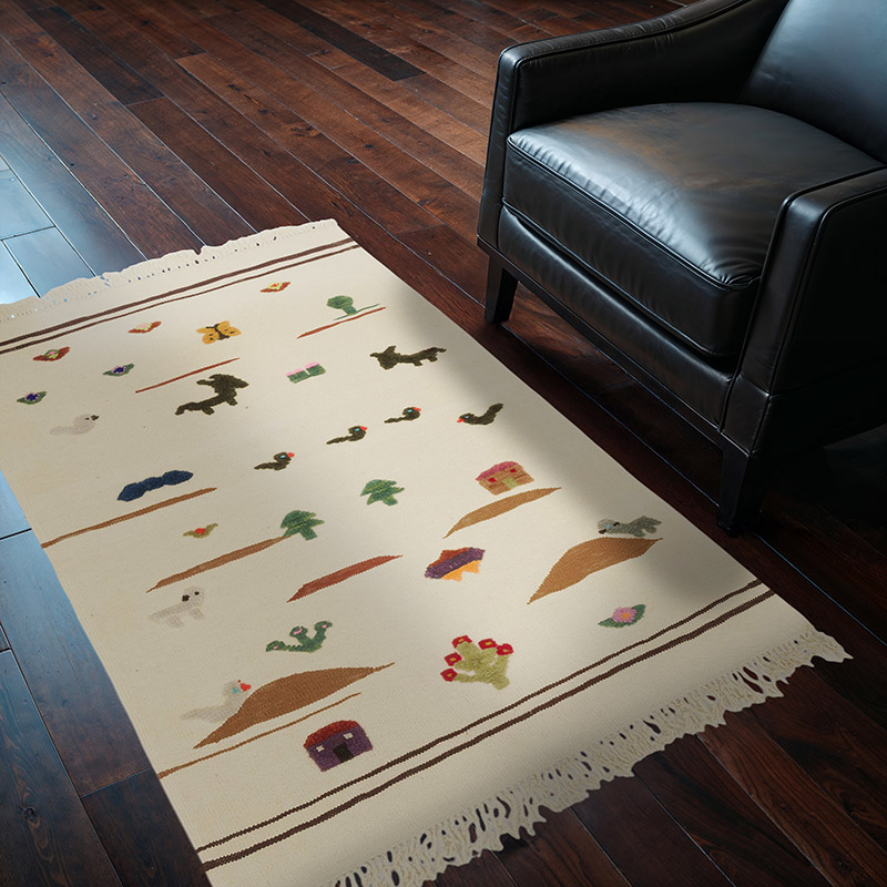 New Handwoven Turkish Kilim Rug - 3' 5" x 5' 1" (41" x 61") - K0070256