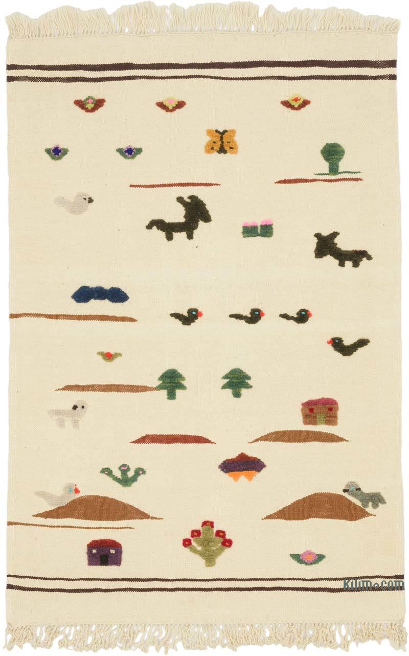 Yeni Kök Boya El Dokuma Kilim - 104 cm x 154 cm - K0070256