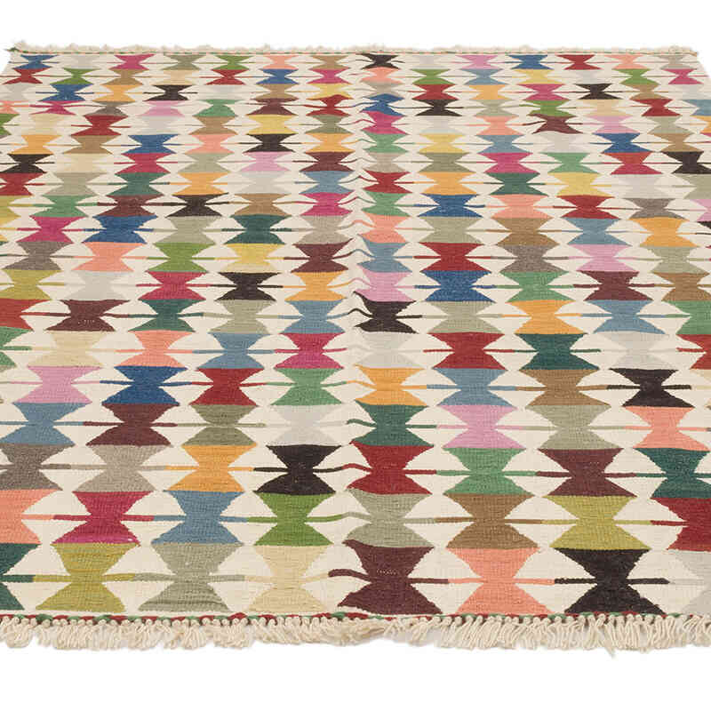 New Handwoven Turkish Kilim Rug - 5' 8" x 7' 10" (68" x 94") - K0070260