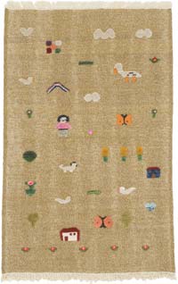 Yeni Kök Boya El Dokuma Kilim - 102 cm x 155 cm