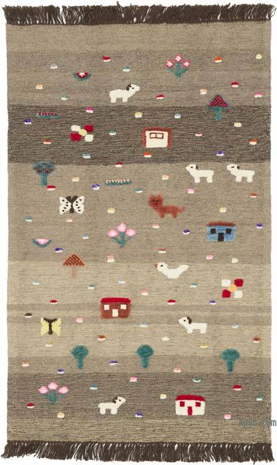 New Handwoven Turkish Kilim Rug - 3' 2" x 5'  (38" x 60")