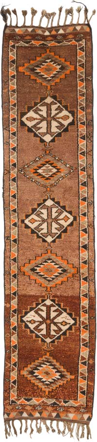 Vintage Tribal Runner Rug - 2' 11" x 12' 5" (35" x 149")