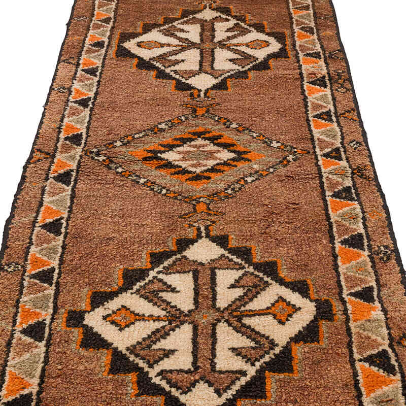 Alfombra Vintage de pasillo - 88 cm x 378 cm - K0070280