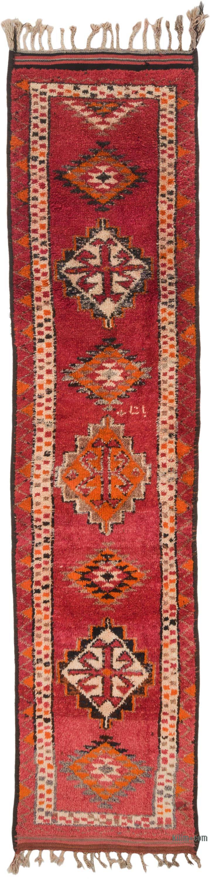 Alfombra Vintage de pasillo - 88 cm x 371 cm - K0070288
