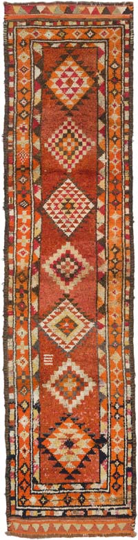 Alfombra Vintage de pasillo - 85 cm x 346 cm