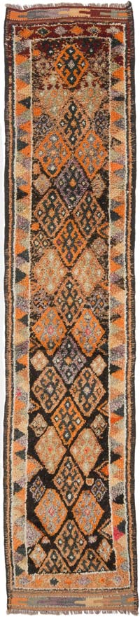 Alfombra Vintage de pasillo - 84 cm x 380 cm