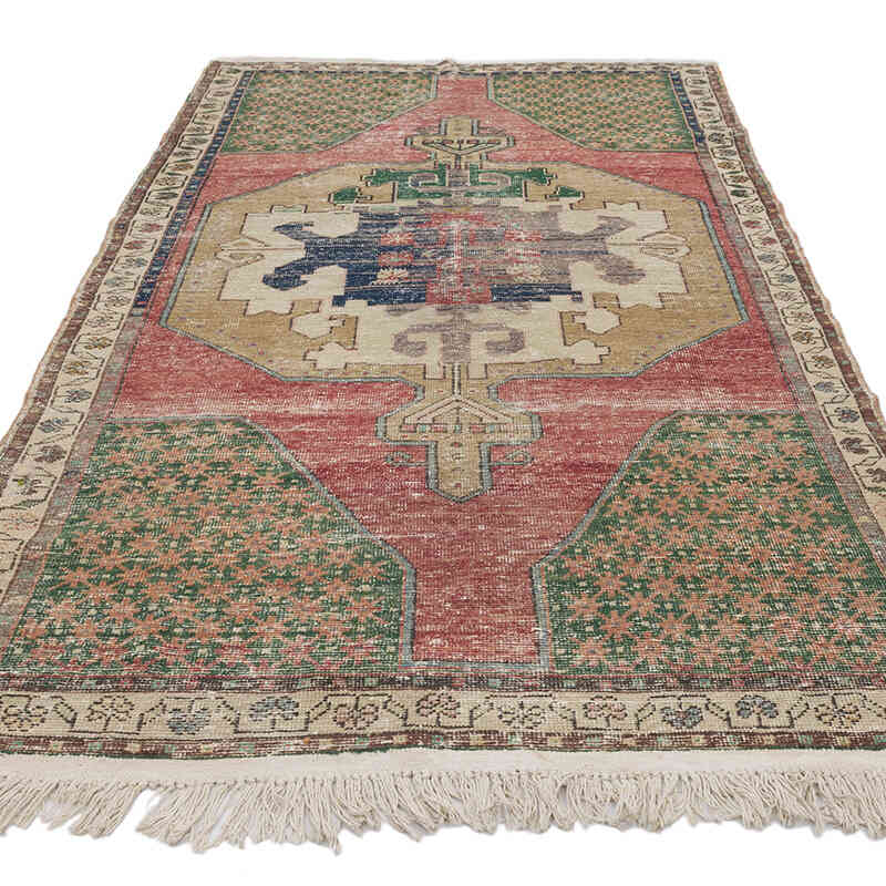 Vintage Turkish Hand-Knotted Rug - 4' 9" x 9' 3" (57" x 111") - K0070300