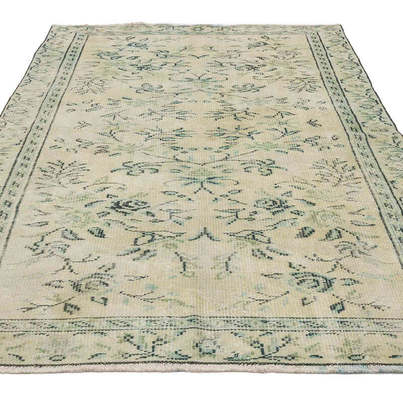 Alfombra Vintage Turca Anudada a Mano - 145 cm x 235 cm - K0070301