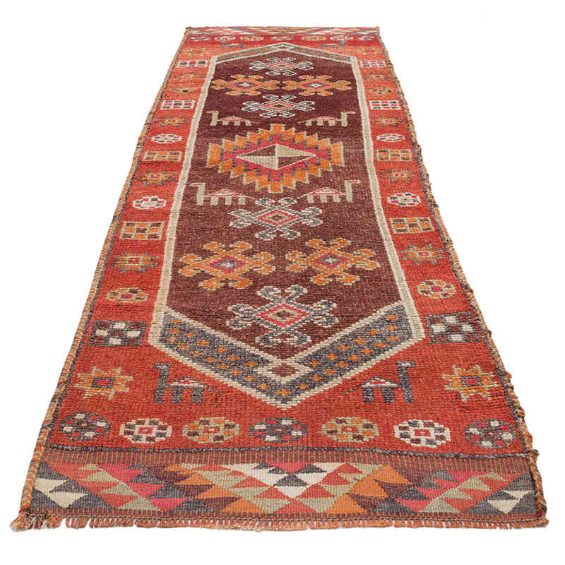Vintage Tribal Runner Rug - 3' 1" x 9' 9" (37" x 117") - K0070305