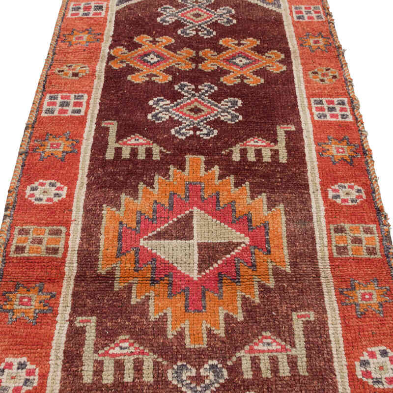 Vintage Tribal Runner Rug - 3' 1" x 9' 9" (37" x 117") - K0070305