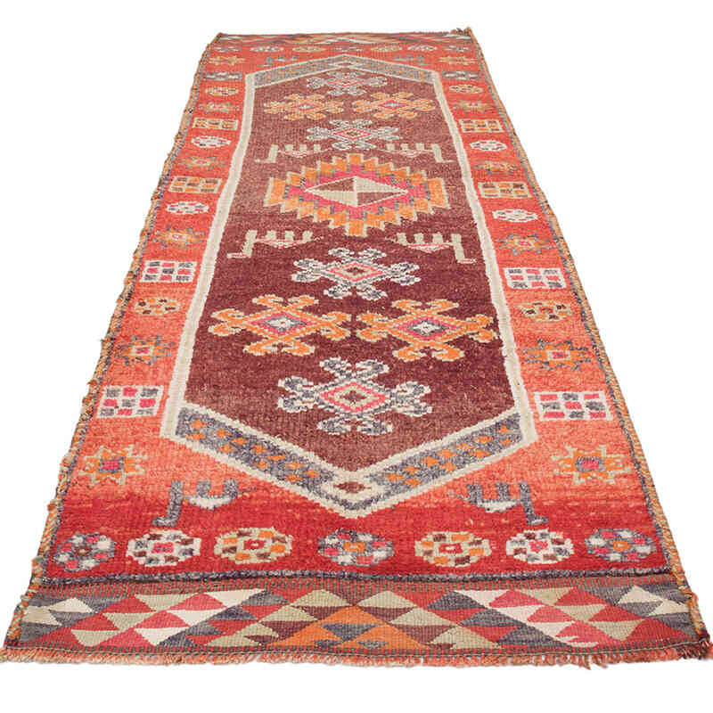 Vintage Tribal Runner Rug - 3' 1" x 9' 9" (37" x 117") - K0070305