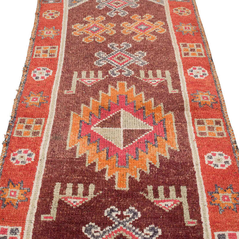 Vintage Tribal Runner Rug - 3' 1" x 9' 9" (37" x 117") - K0070305