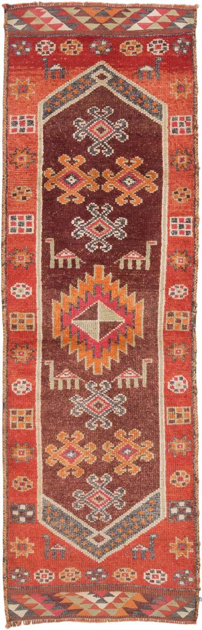 Vintage Tribal Runner Rug - 3' 1" x 9' 9" (37" x 117")