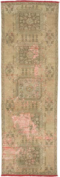 Vintage Turkish Hand-Knotted Runner - 3' 4" x 9' 7" (40" x 115")