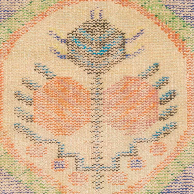 Alfombra Vintage Turca Anudada a Mano - 77 cm x 148 cm - K0070308