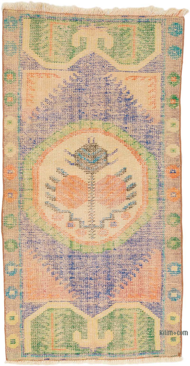 Alfombra Vintage Turca Anudada a Mano - 77 cm x 148 cm - K0070308