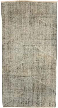 Alfombra Turca Vintage Sobre-teñida - 112 cm x 211 cm