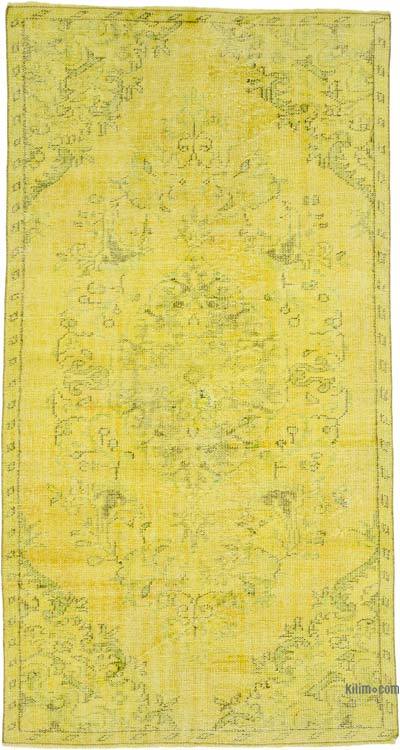 Alfombra Turca Vintage Sobre-teñida - 140 cm x 258 cm