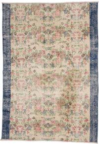 Alfombra Vintage Turca Anudada a Mano - 145 cm x 207 cm