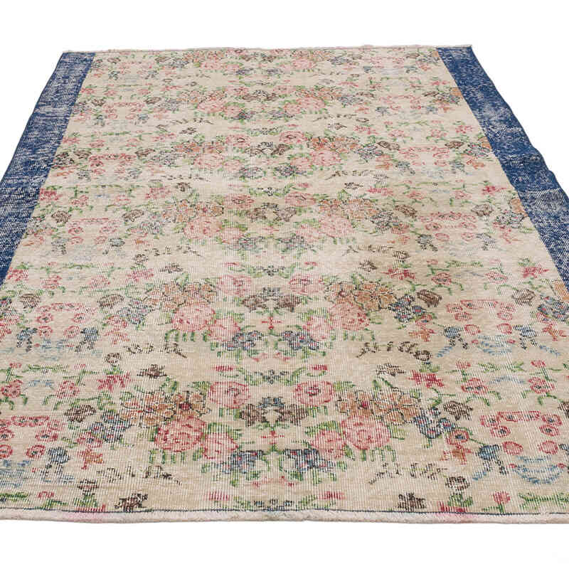 Alfombra Vintage Turca Anudada a Mano - 145 cm x 207 cm - K0070315