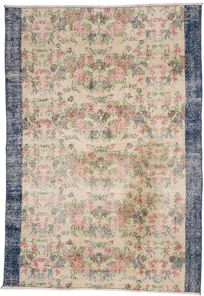 Alfombra Vintage Turca Anudada a Mano - 145 cm x 207 cm - K0070315