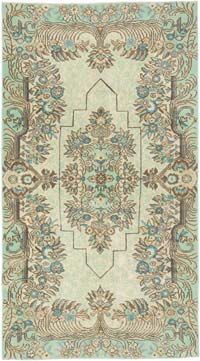 Vintage Turkish Hand-Knotted Rug - 3' 10" x 7'  (46" x 84")