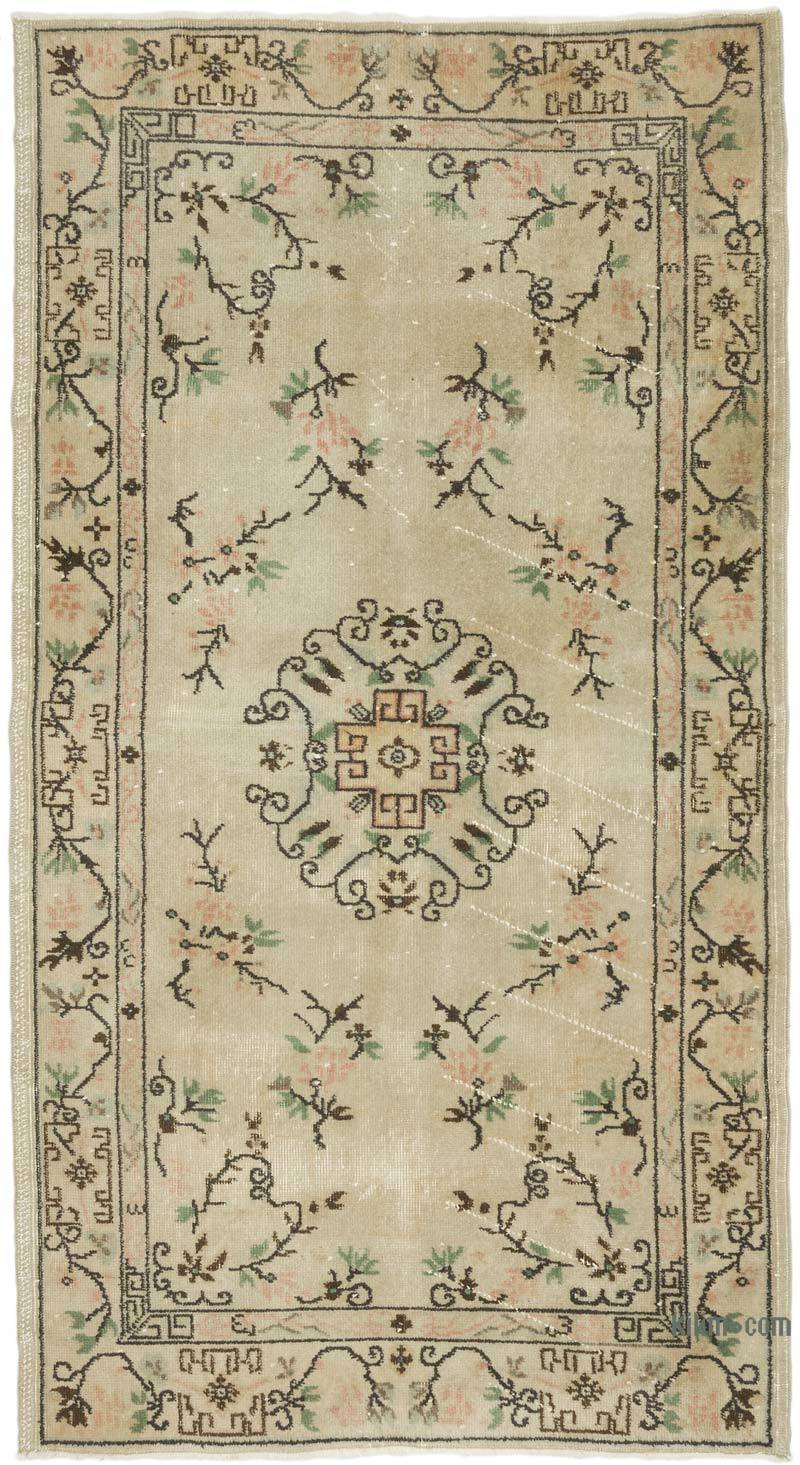 Vintage Turkish Hand-Knotted Rug - 3' 11" x 7' 3" (47" x 87") - K0070362