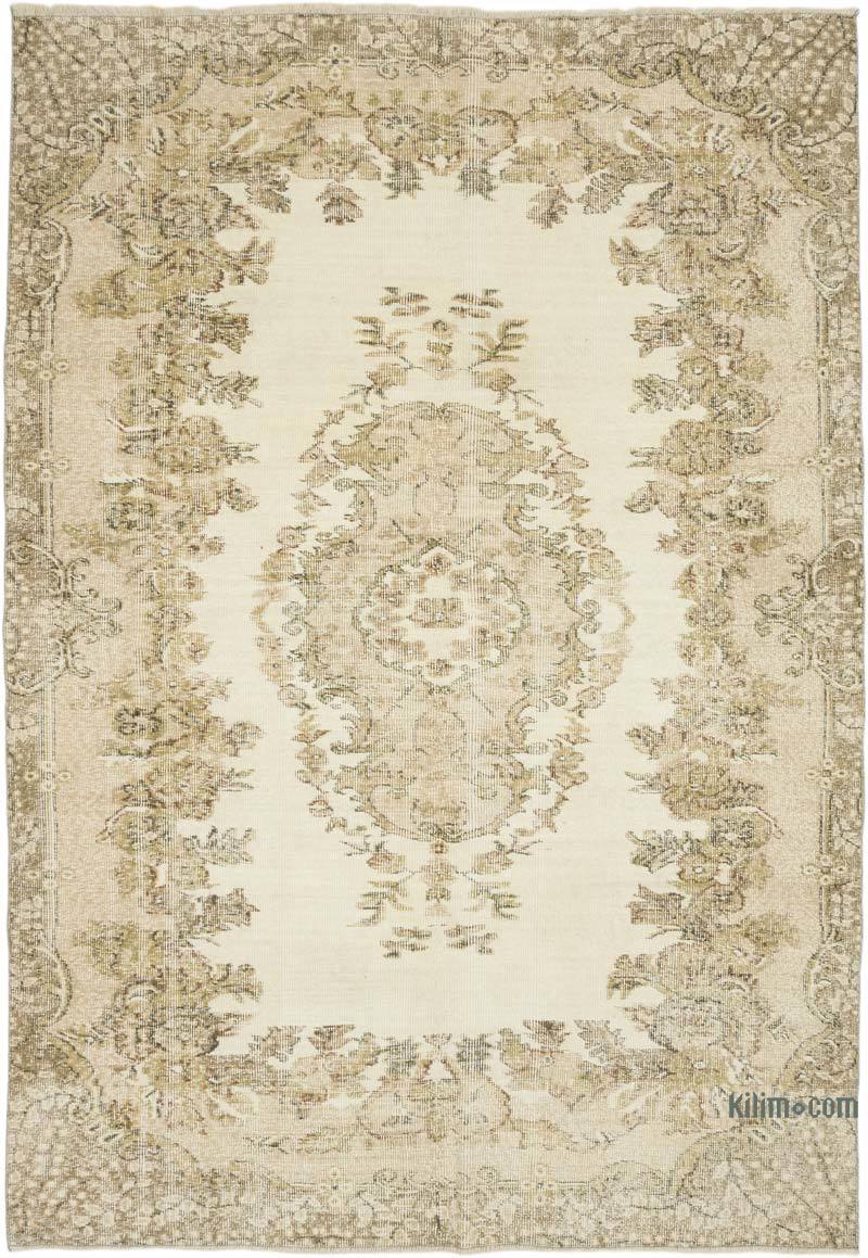 Vintage Turkish Hand-Knotted Rug - 5' 7" x 8'  (67" x 96") - K0070376