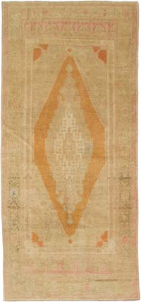 Vintage Turkish Hand-Knotted Rug - 4' 4" x 9' 5" (52" x 113")