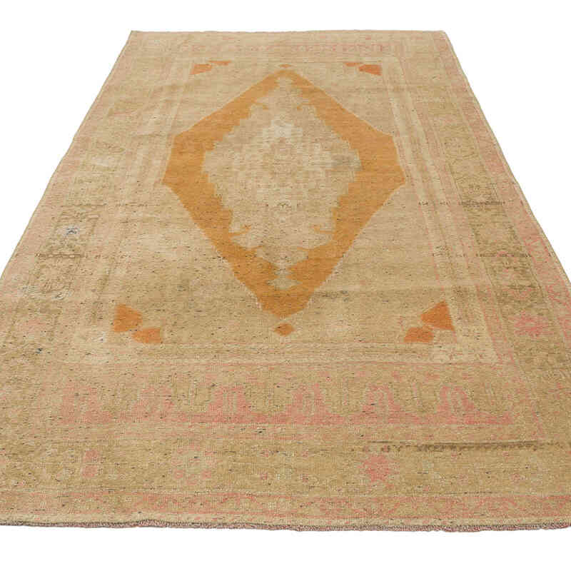 Alfombra Vintage Turca Anudada a Mano - 132 cm x 286 cm - K0070377