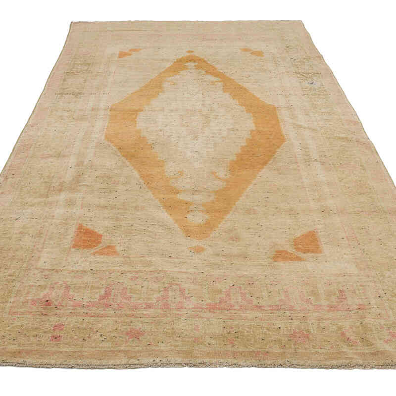 Alfombra Vintage Turca Anudada a Mano - 132 cm x 286 cm - K0070377