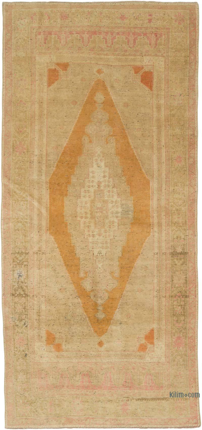 Alfombra Vintage Turca Anudada a Mano - 132 cm x 286 cm - K0070377