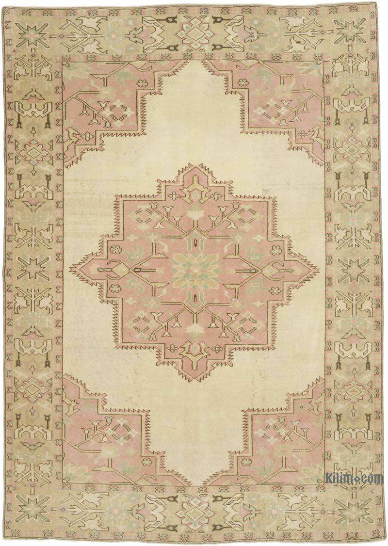 Alfombra Vintage Turca Anudada a Mano - 164 cm x 230 cm - K0070383