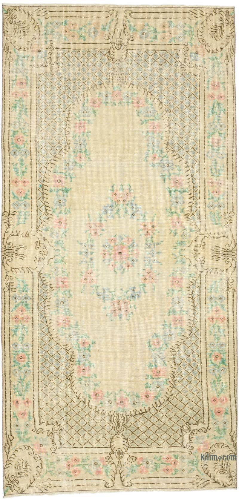 Vintage Turkish Hand-Knotted Rug - 3' 7" x 7' 4" (43" x 88") - K0070390
