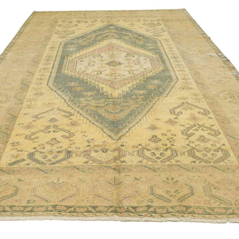 Alfombra Vintage Turca Anudada a Mano - 198 cm x 342 cm - K0070396