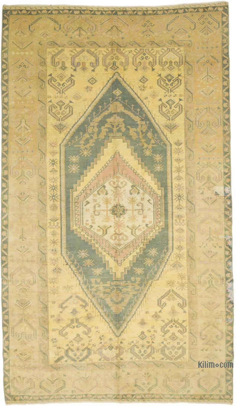 Alfombra Vintage Turca Anudada a Mano - 198 cm x 342 cm - K0070396