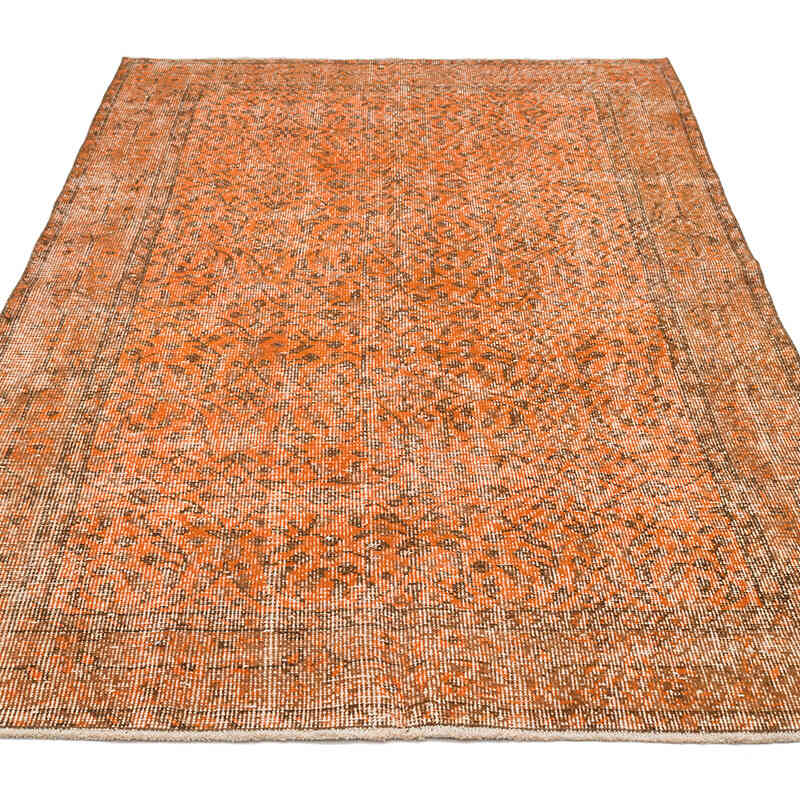 Alfombra Turca Vintage Sobre-teñida - 117 cm x 204 cm - K0070398