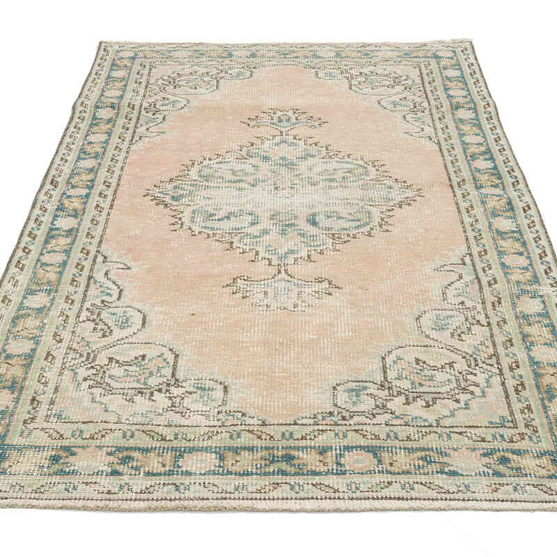 Alfombra Vintage Turca Anudada a Mano - 105 cm x 189 cm - K0070399
