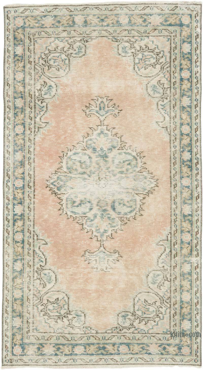 Alfombra Vintage Turca Anudada a Mano - 105 cm x 189 cm - K0070399