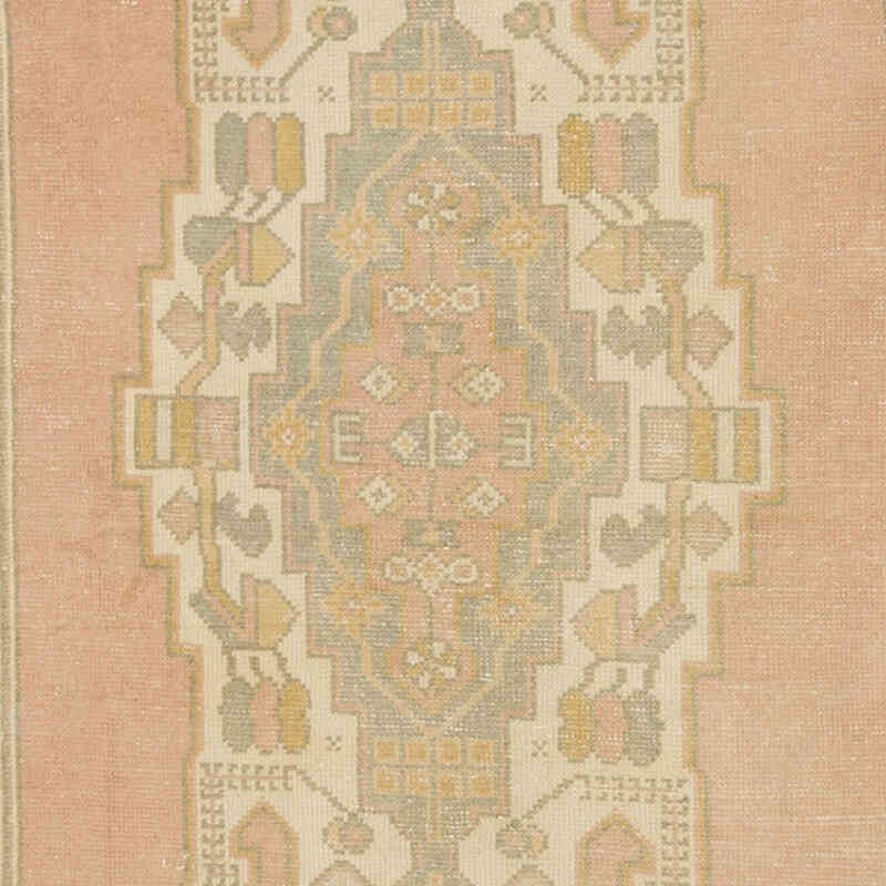 Alfombra Vintage Turca Anudada a Mano - 131 cm x 254 cm - K0070401