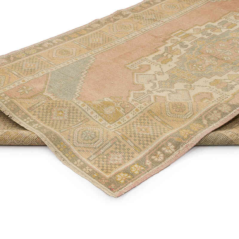 Alfombra Vintage Turca Anudada a Mano - 131 cm x 254 cm - K0070401