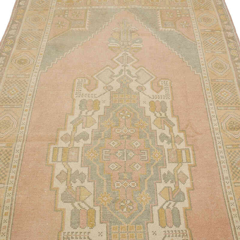 Alfombra Vintage Turca Anudada a Mano - 131 cm x 254 cm - K0070401