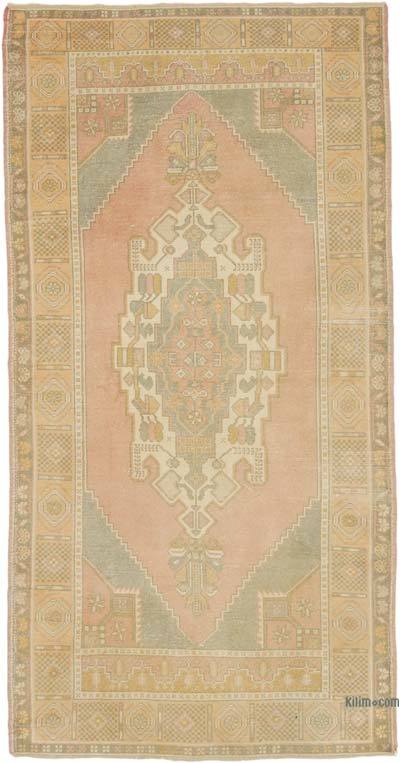Alfombra Vintage Turca Anudada a Mano - 131 cm x 254 cm