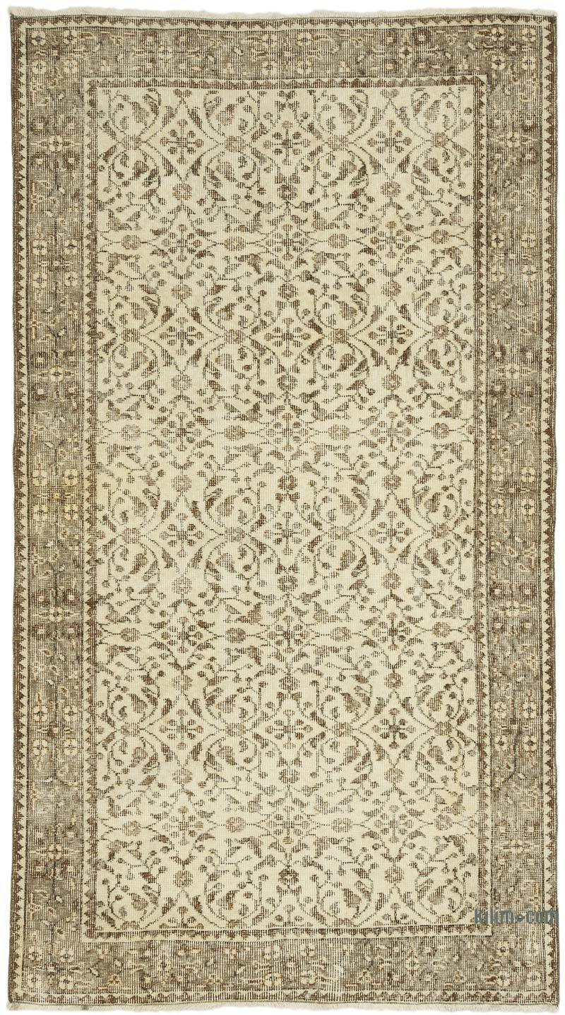 Alfombra Vintage Turca Anudada a Mano - 114 cm x 205 cm - K0070405